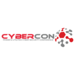 A red and black logo for cyberscooters